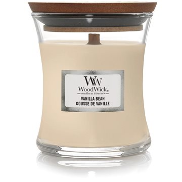 Obrázok Woodwick Vanilla Bean vonná sviečka 85 g s dreveným knotom 