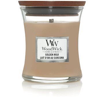 Obrázok Woodwick Golden Milk vonná sviečka s dreveným knotom 85 g