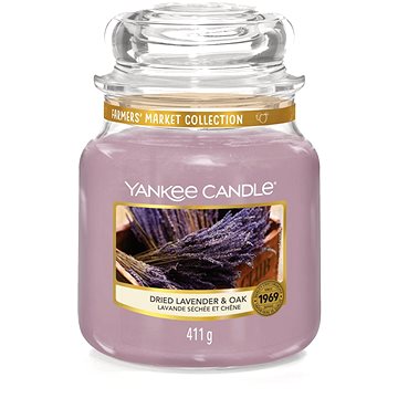 Obrázok Yankee Candle Dried Lavender & Oak vonná sviečka Classic stredná 411 g