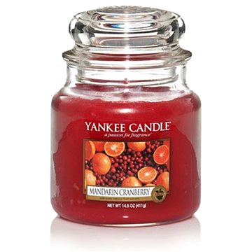 Obrázok Yankee Candle červené vonná sviečka Mandarin Cranberry Classic stredná