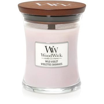 Obrázok Woodwick Wild Violet vonná sviečka s dreveným knotom 275 g 