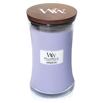 Obrázok Woodwick Lavender Spa vonná sviečka 609,5 g s dreveným knotom 