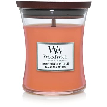 Obrázok Woodwick Tamarind & Stonefruit vonná sviečka s dreveným knotom 275 g