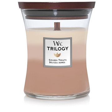 Obrázok Woodwick Trilogy Golden Treats vonná sviečka s dreveným knotom 275 g