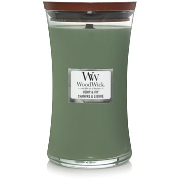 Obrázok Woodwick Hemp & Ivy  vonná sviečka s dreveným knotom 609,5 g