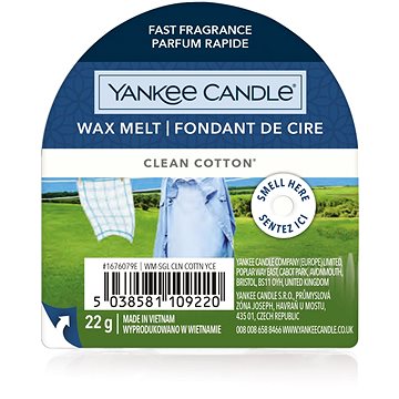 Obrázok YANKEE CANDLE Clean Cotton 22 g (5038581109220)