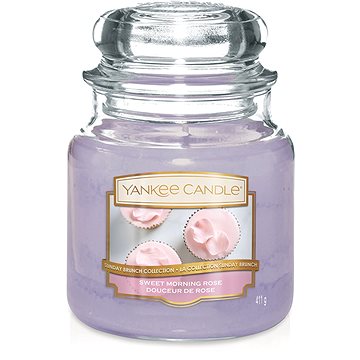 Obrázok Yankee Candle Sweet Morning Rose vonná sviečka 411 g Classic stredná 