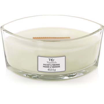 Obrázok Woodwick Fig Leaf & Tuberose vonná sviečka s dreveným knotom (hearthwick) 453,6 g