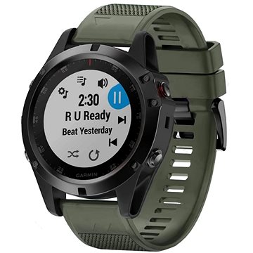 Obrázok Tactical 679 Silikonový Řemínek pro Garmin Fenix 5/6 QuickFit 22mm Army Green