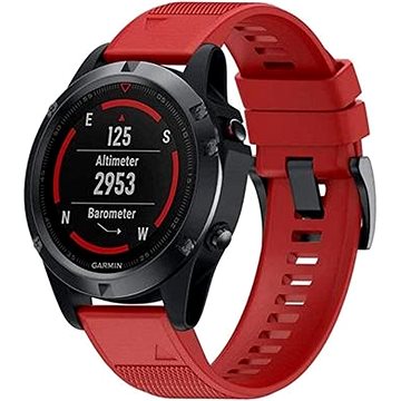 Obrázok Tactical 669 Silikonový Řemínek pro Garmin Fenix 5X/6X QuickFit 26mm Red