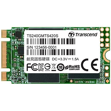 Obrázok TRANSCEND MTS420 240GB SSD disk M.2, SATA III (3D TLC) (TS240GMTS420S)