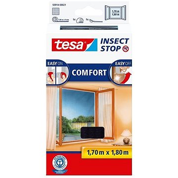 Obrázok Sieťka proti hmyzu tesa Insect Stop Comfort 55914-21, (d x š) 1700 mm x 1800 mm, antracitová