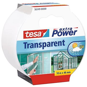 Obrázok tesa Extra Power Transparent, průhledná, silně lepivá, 10m x 48m (56349-00000-04)