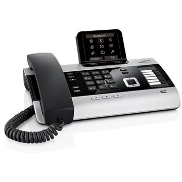 Obrázok Gigaset DX800A ISDN Titanium, Čierno-strieborný, Farebný displej, DECT drôtový telefón, Bluetooth