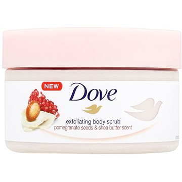 Obrázok Dove Exfoliating Body Scrub Pomegranate Seeds & Shea Butter ošetrujúci telový peeling  225 ml