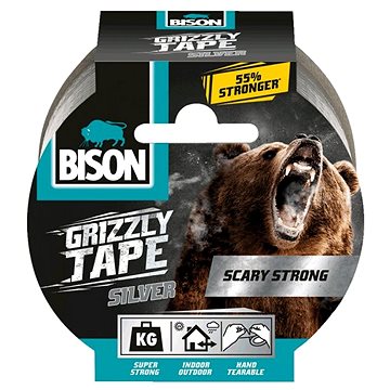 Obrázok BISON GRIZZLY TAPE 10 m strieborná (34300)