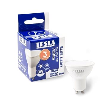 Obrázok TESLA LED žiarovka BULB GU10, 8 W, denná biela (GU100840-7)