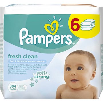 Obrázok PAMPERS Baby Fresh Vlhčené ubrousky 6x64 ks