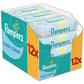 Obrázok Pampers Wipes Fresh Clean (12 x 64 ks) (4015400622598)