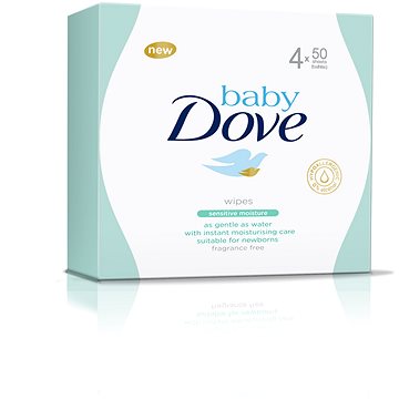 Obrázok BABY DOVE Sensitive Moisture vlhčené obrúsky 200 ks (8710908719127)