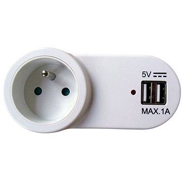 Obrázok Solight DC24 USB nabíjací adaptér 2x USB biely