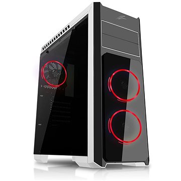 Obrázok EVOLVEO Ray 4R, case ATX, 3x RGB rainbow ring ventilátor CAER4R