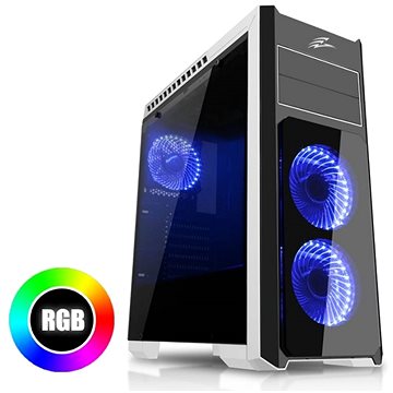 Obrázok EVOLVEO Ray 4 RGB, case ATX, 3x RGB ventilátor CAER4RB