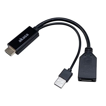 Obrázok AKASA - HDMI na DP kabel AK-CBHD24-25BK