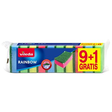 Obrázok VILEDA Rainbow houbička 9+1 ks (5907732391602)