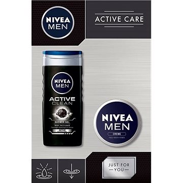 Obrázok Nivea Men Active Clean pre mužov sprchovací gél 250 ml + univerzálny krém Men Creme 75 ml