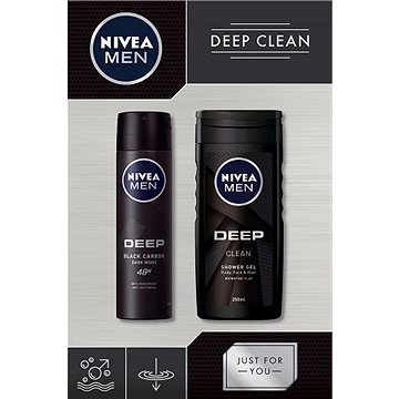 Obrázok Nivea Men Deep Clean pre mužov sprchovací gél 250 ml + antiperspirant sprej 150 ml