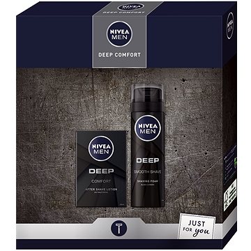 Obrázok Nivea Men Deep Comfort voda po holení pre mužov 100 ml + pěna na holení 200 ml darčeková sada