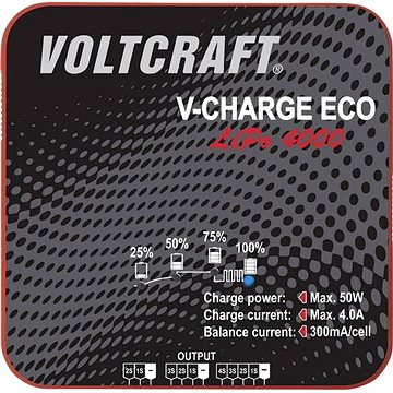 Obrázok Modelárska nabíjačka Li-Pol Voltcraft V-Charge Eco LiPo 4000, 230 V, 4 A