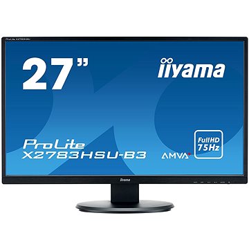 Obrázok Iiyama LCD X2783HSU 27'' LED, AMVA+, 4ms, VGA/DVI/HDMI, USB, repro, 1920x1080, č