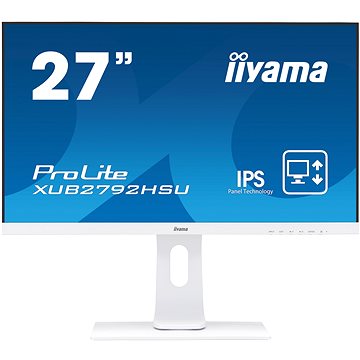 Obrázok 27'' iiyama XUB2792HSU-W1: IPS, FullHD@75Hz, 250cd/m2, 4ms, VGA, HDMI, DP, USB, height, pivot, bílý XUB2792HSU-W1