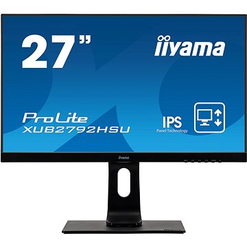 Obrázok 27'' iiyama XUB2792UHSU-B1: IPS, FullHD(16:9)@75Hz, 250cd/m2, 4ms, VGA, HDMI, DP, USB, height, černý XUB2792HSU-B1