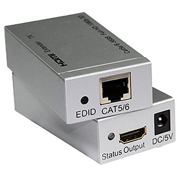 Obrázok HDMI extender na 60m přes jeden kabel Cat5e/Cat6