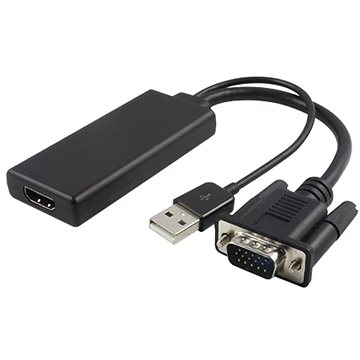 Obrázok PremiumCord VGA + audio elektronický konvertor na rozhraní HDMI (khcon-32)