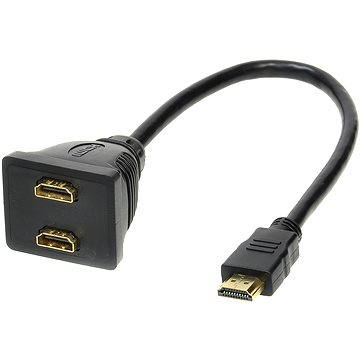 Obrázok ROLINE HDMI M -> 2x HDMI F, pozlátené konektory (12923222)