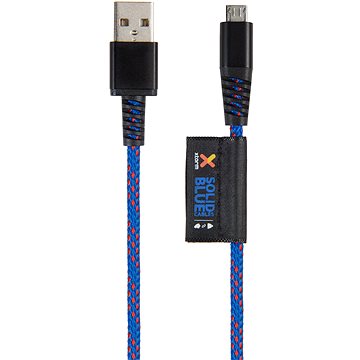 Obrázok USB microUSB kábel Xtorm Solid Blue CS010 modrý extra odolný