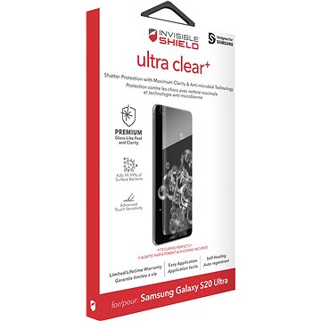 Obrázok Zagg InvisibleShield Antibacterial Ultra Clear+ pre Samsung Galaxy S20 Ultra (ZG200204860)