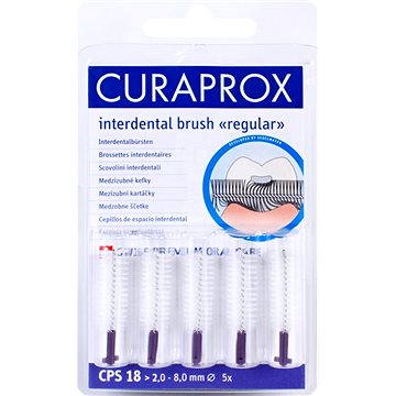 Obrázok Curaprox Regular Refill 8,0 mm purple 5 ks - náhrada (7612412018004)