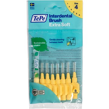 Obrázok TePe medzizubné kefky 0,7 mm EXTRA SOFT (svetlo žlté) 1x8 ks