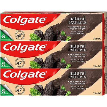 Obrázok COLGATE Naturals Charcoal & White 3 x 75 ml (8590232000241)