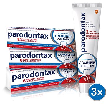 Obrázok PARODONTAX Kompletní ochrana Extra fresh 3 × 75 ml (2000012370663)