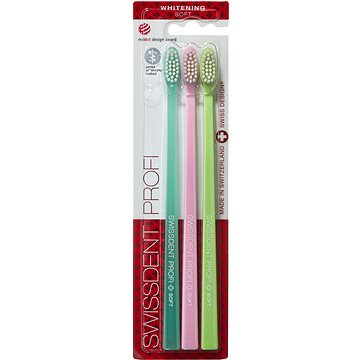 Obrázok SWISSDENT WHITENING zubné kefky Soft (2+1 zadarmo) - BASEL 