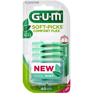 Obrázok GUM Soft-Picks Regular Comfort Flex Mint, ISO 1, 40 ks