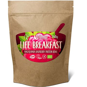 Obrázok Lifefood LIFE BREAKFAST BIO RAW Kaše malinová s makadamiemi 240g