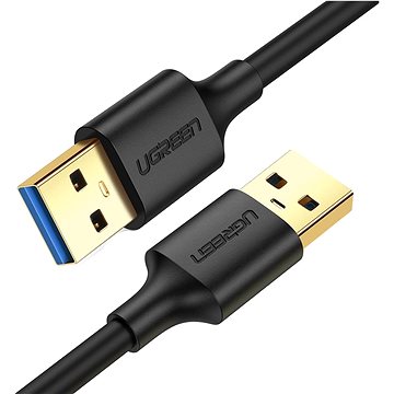 Obrázok Ugreen USB 3.0 (M) to USB 3.0 (M) Cable Black 0,5 m (10369)