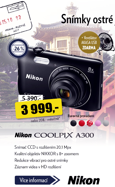 Fotoaparát Nikon Coolpix A300